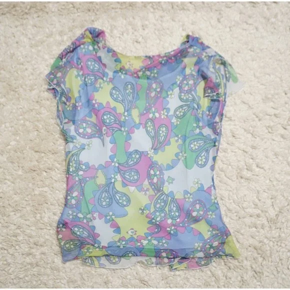 Rafaella 2 piece set Shirt and Skirt Floral Pattern Size S Women - Picture 4 of 9